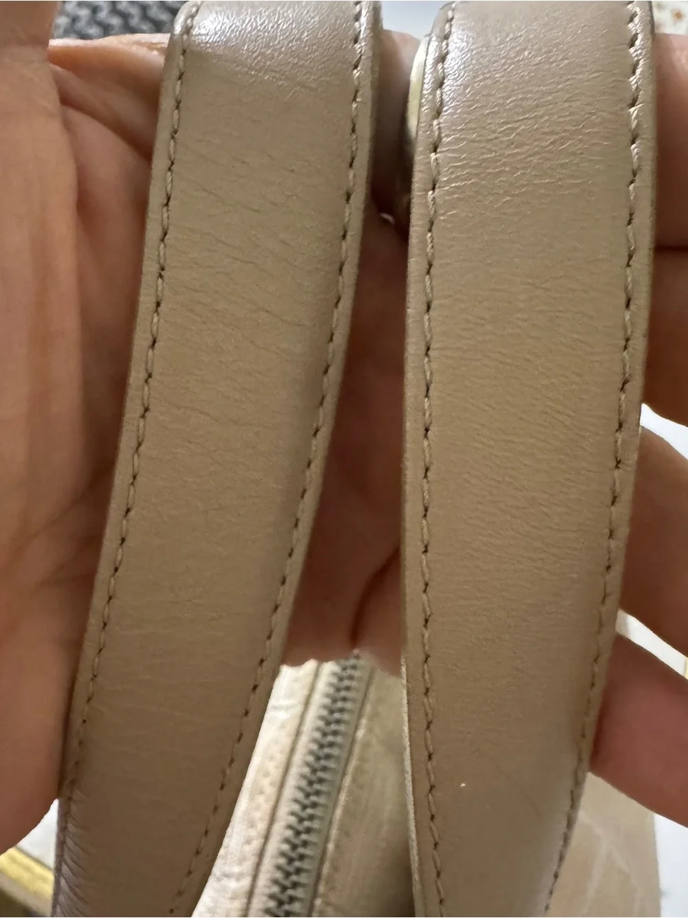 CHANEL travel line Beige & Cream Logo Pattern Tote
